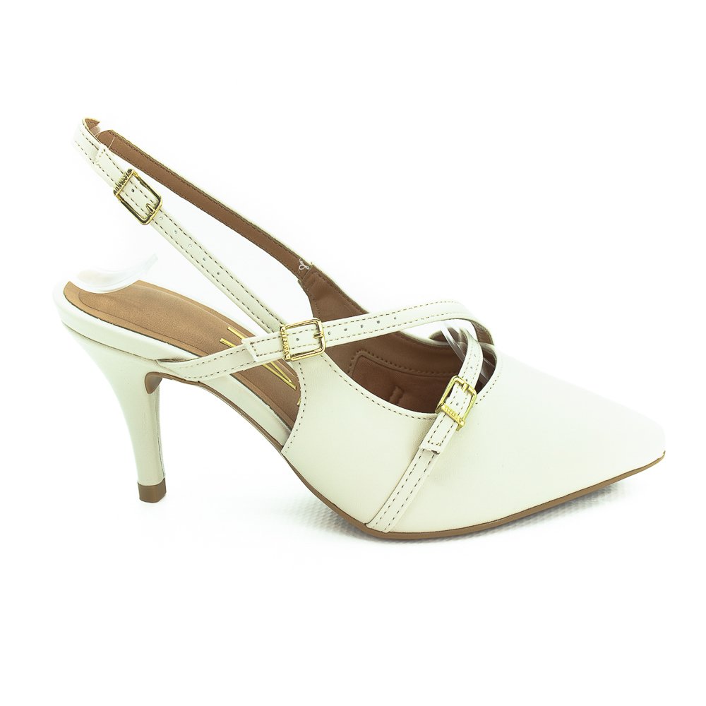Scarpin Feminino Vizzano Slingback 1185.1124 - Branco