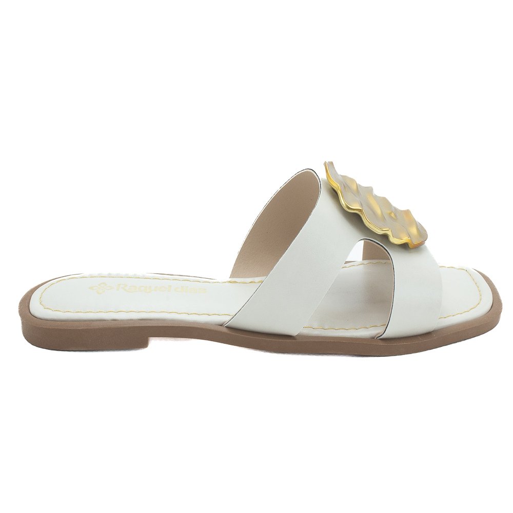 Rasteira Feminina Raquel Dias 951998 - Off White
