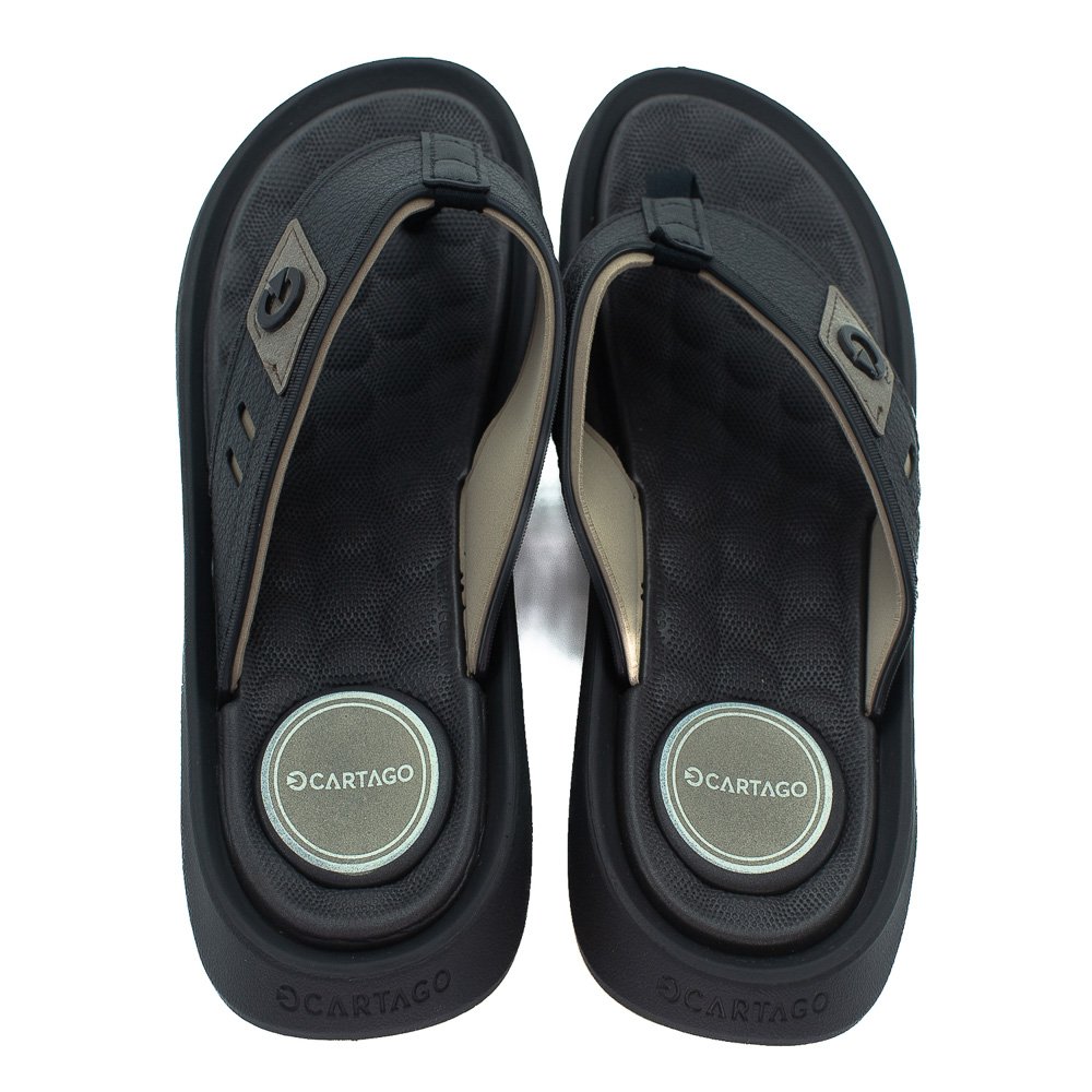 Chinelo Masculino Cartago Santorini - Preto Preto 3