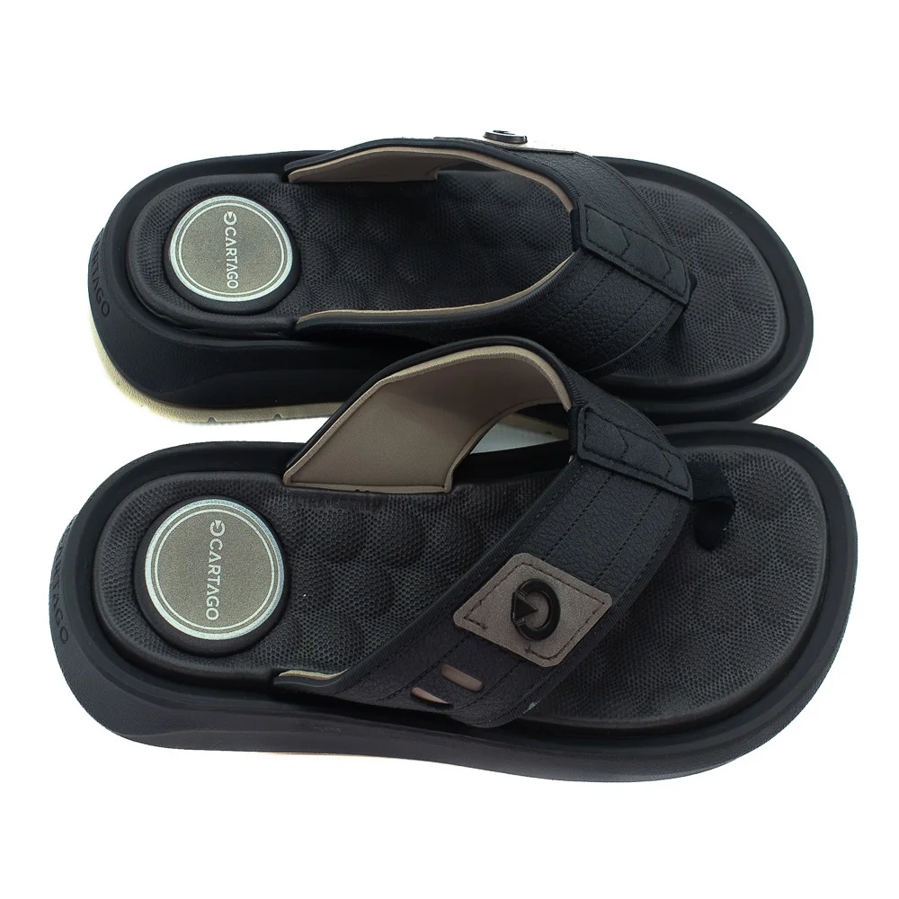Chinelo Masculino Cartago Santorini - Preto Preto 2