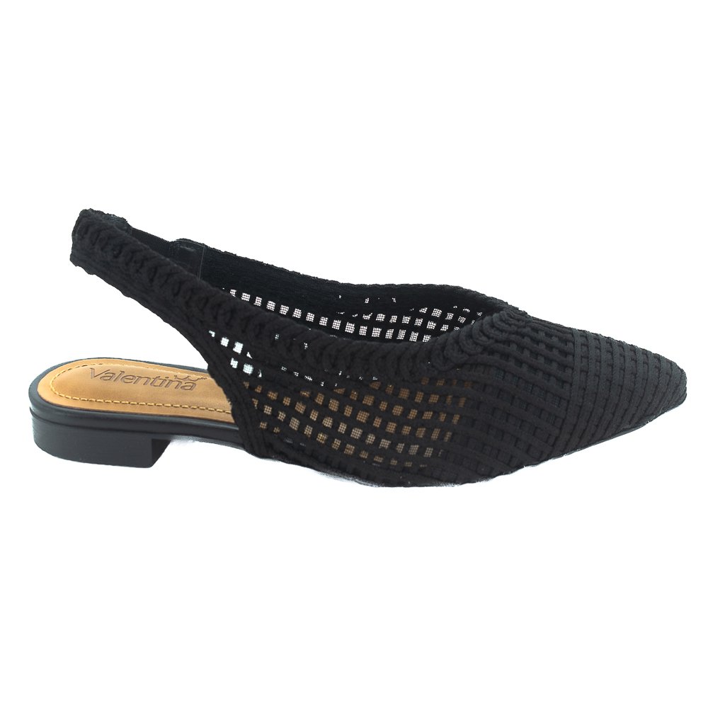 Sapatilha Feminina Valentina Slingback 373252 - Preto