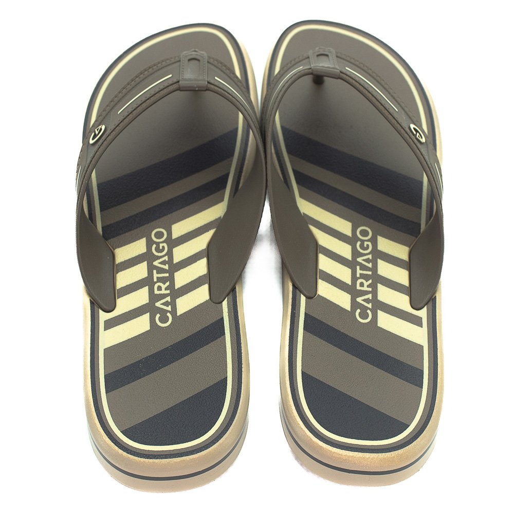 Chinelo Masculino Cartago Palermo - Bege E Marrom Bege 3