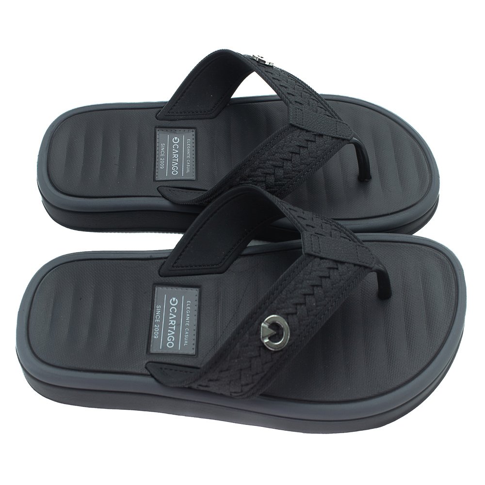 Chinelo Masculino Cartago Coimbra - Preto Preto 2