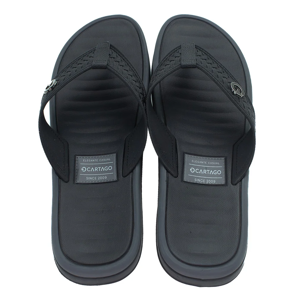 Chinelo Masculino Cartago Coimbra - Preto Preto 3