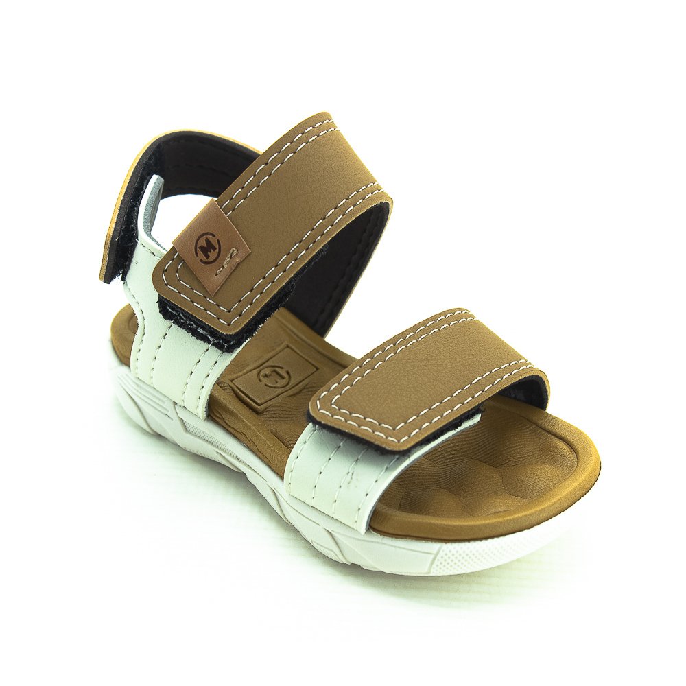 Sandália Infantil Menino Molekinho 2135.153 - Marrom Bege 2