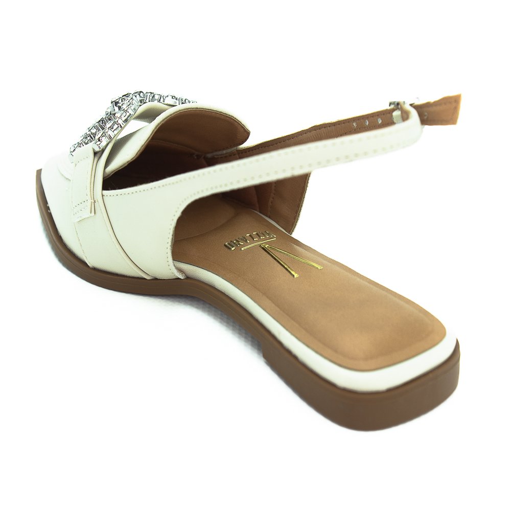 Sapatilha Feminina Vizzano Slingback 1449.103 - Branco Branco 3