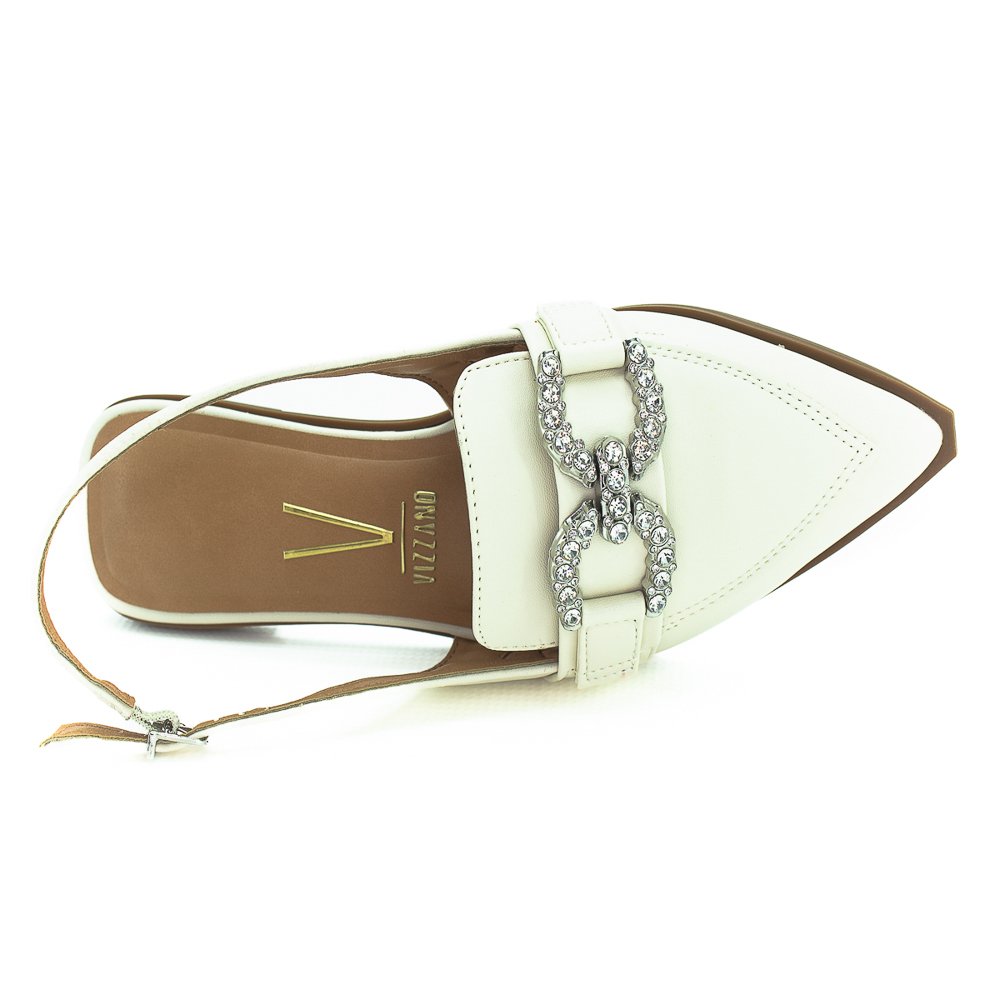 Sapatilha Feminina Vizzano Slingback 1449.103 - Branco Branco 5
