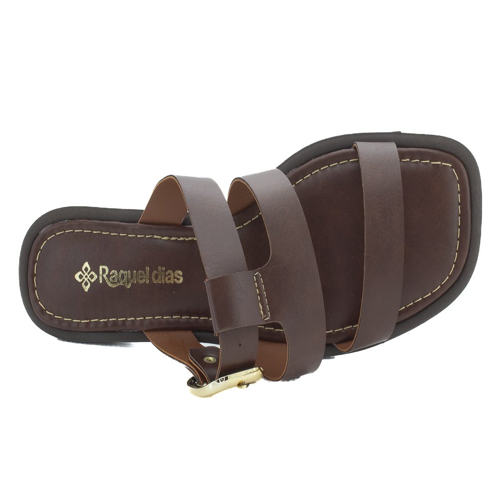 Rasteira Feminina Raquel Dias 951945 - Marrom Marrom 5