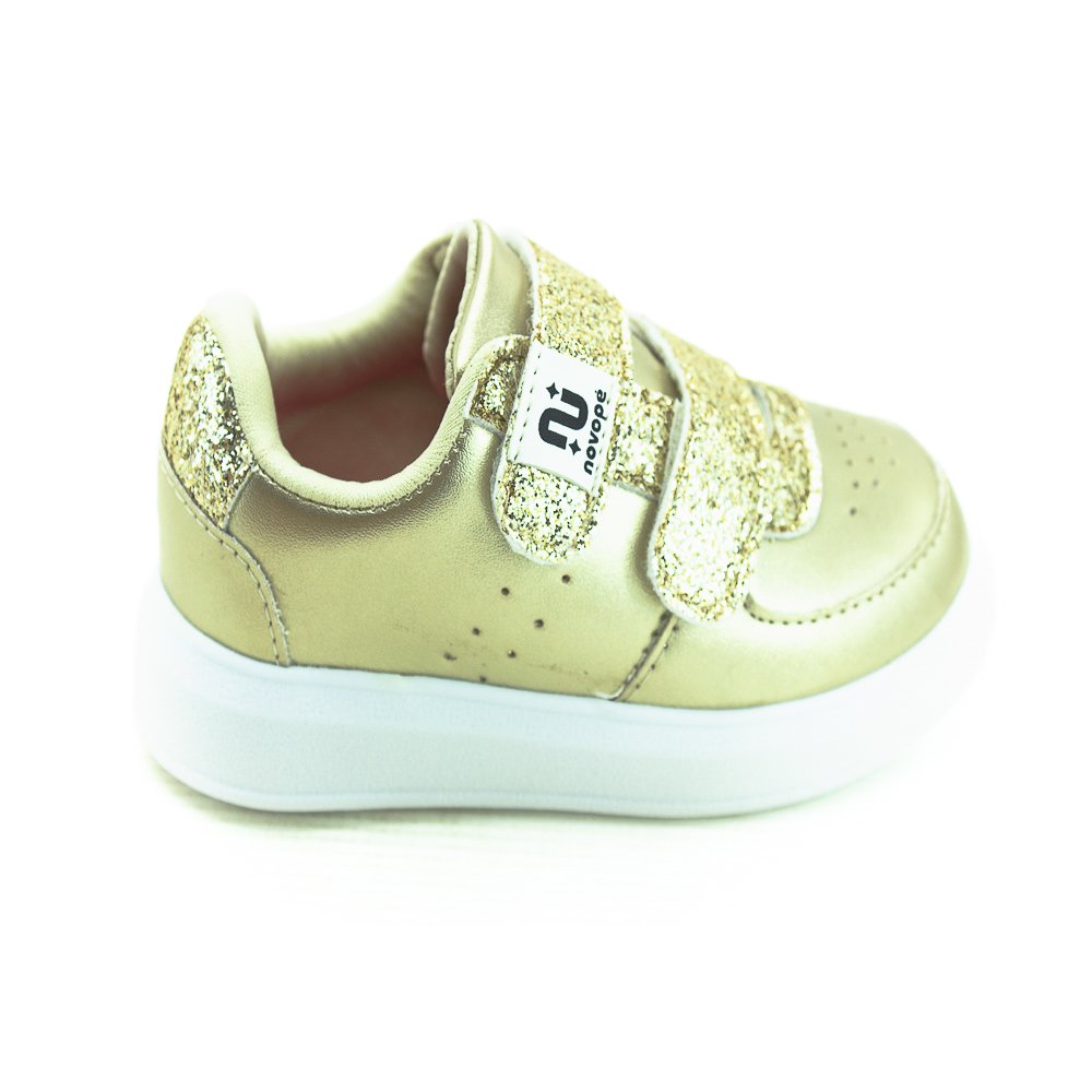 Tênis Infantil Menina Novopé 98001012 - Dourado