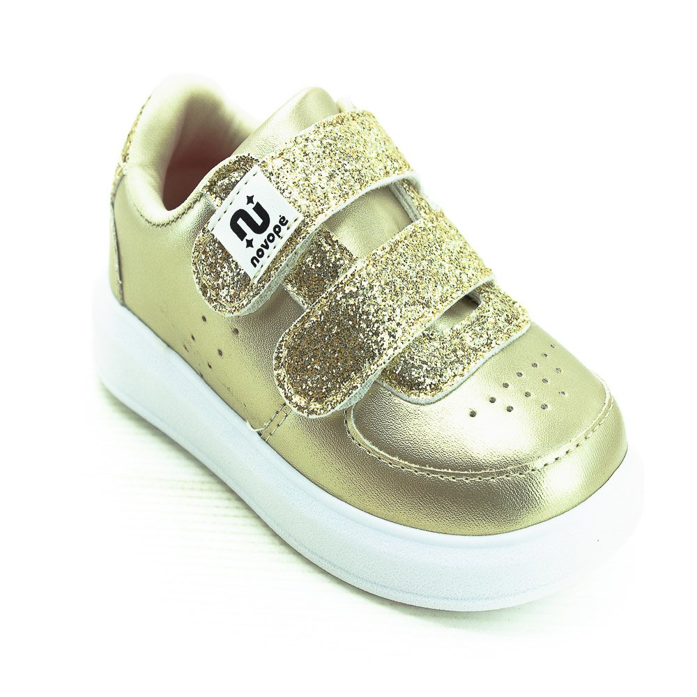 Tênis Infantil Menina Novopé 98001012 - Dourado Dourado 2