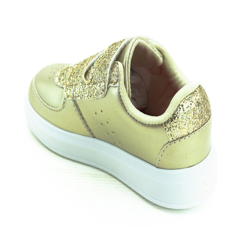 Tênis Infantil Menina Novopé 98001012 - Dourado Dourado 3