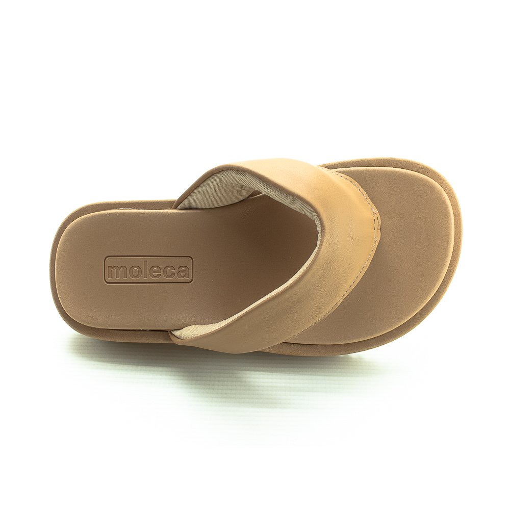 Chinelo Feminino Moleca 5489.100 - Nude Bege 5