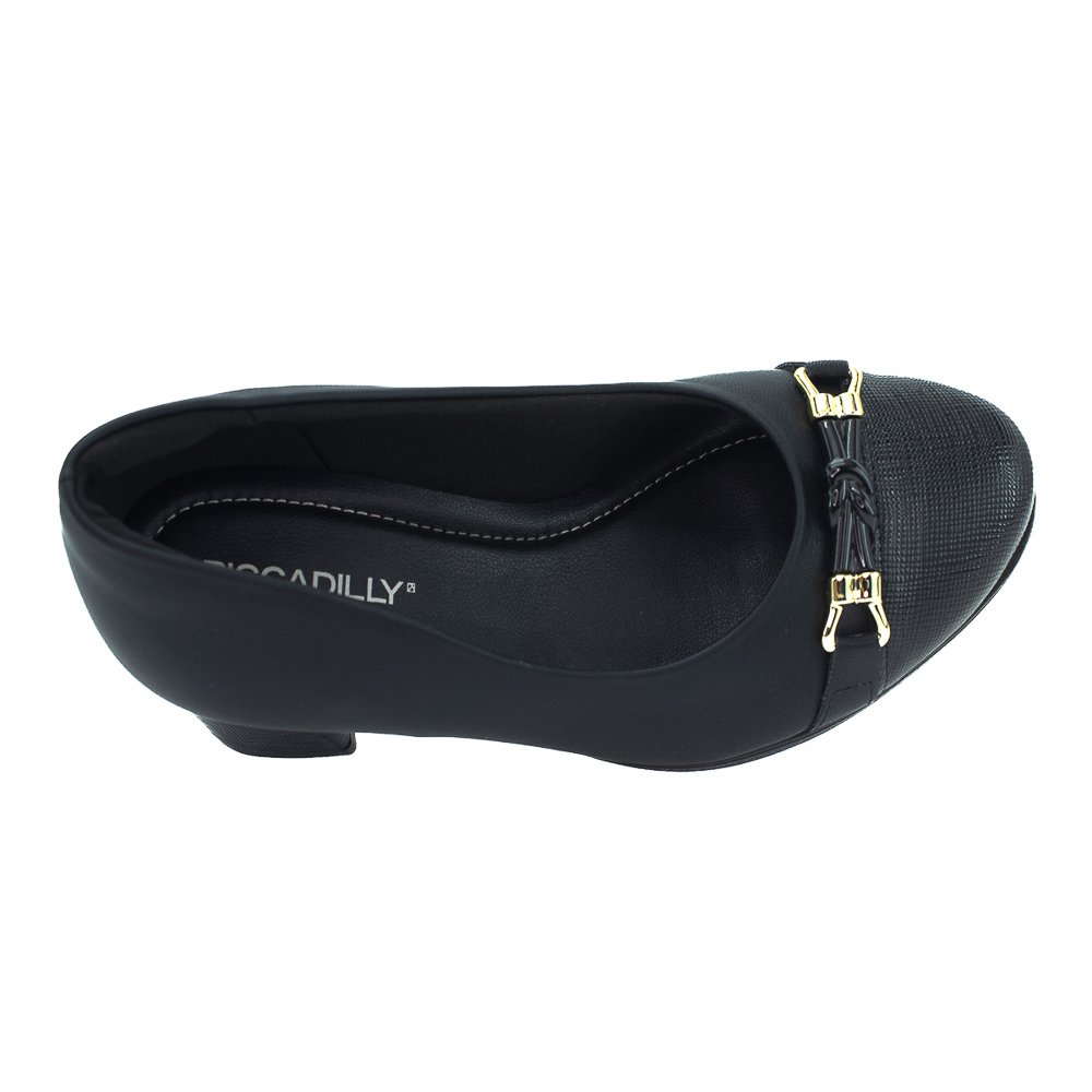 Sapato Feminino Piccadilly 654046-6 - Preto Preto 5