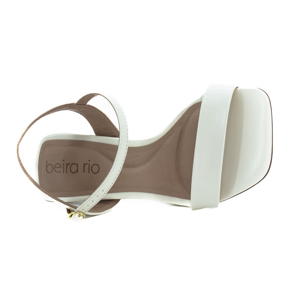Sandália Feminina Beira Rio 8490.315 - Branco Branco 5
