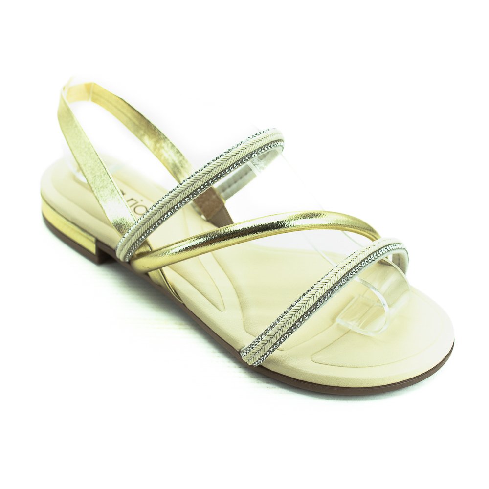 Sandália Feminina Beira Rio 8263.969 - Dourado Dourado 2