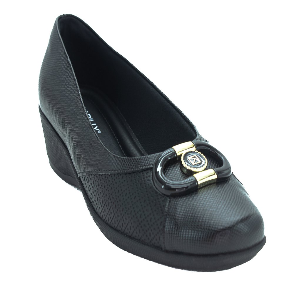 Sapato Feminino Piccadilly 143233-2 - Preto Preto 2