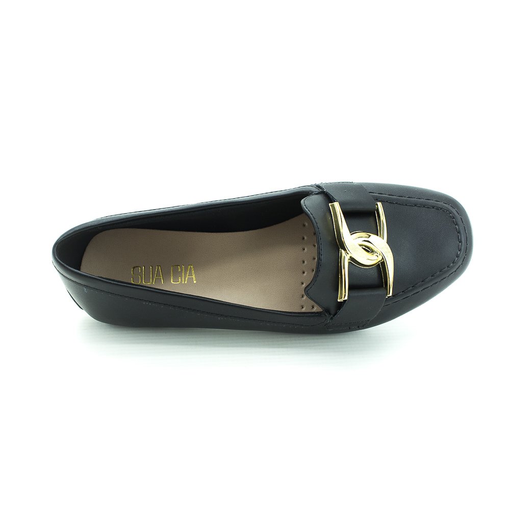 Mocassim Feminino Sua Cia 8263.15321 - Preto Preto 5