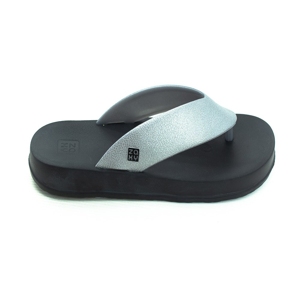 Chinelo Feminino Zaxy Crush Flatform - Prata