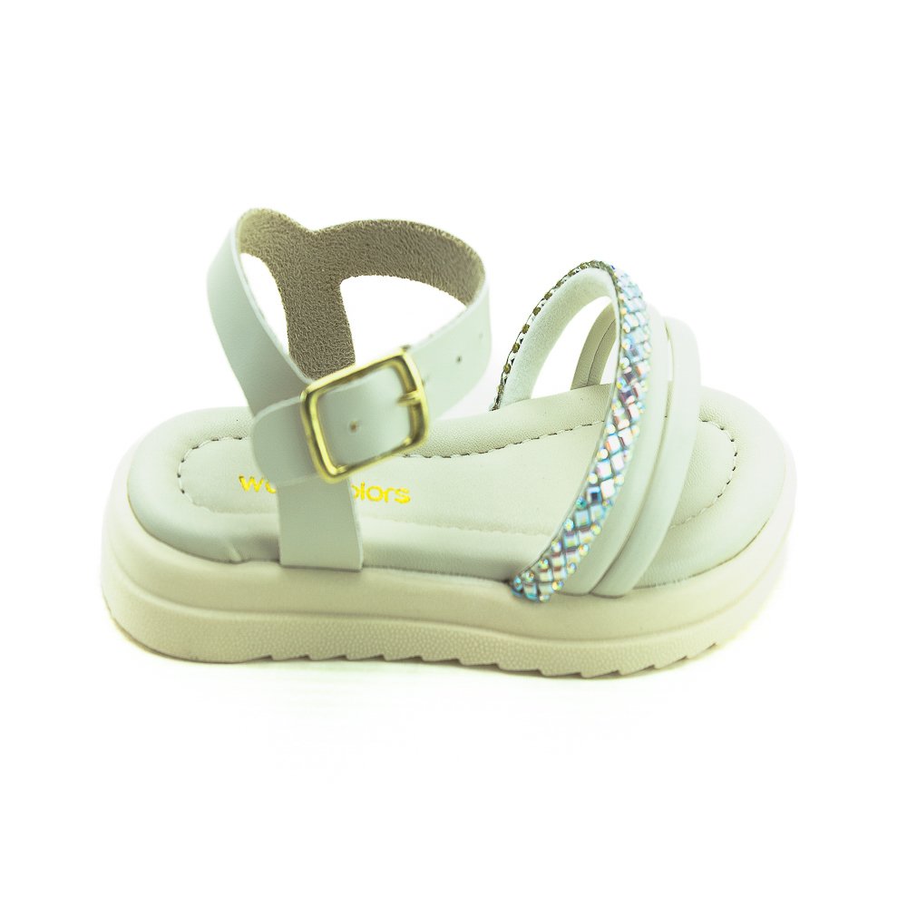 Sandália Infantil Menina Worldcolors 359.004  - Off White