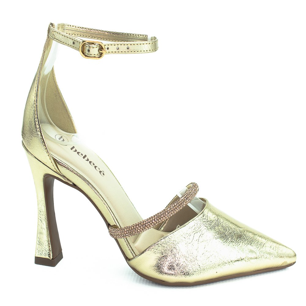 Scarpin Feminino Bebecê T9419-231 - Dourado