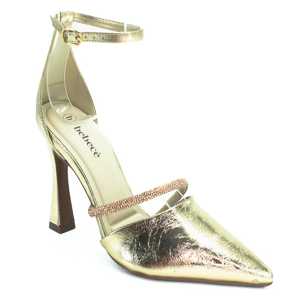 Scarpin Feminino Bebecê T9419-231 - Dourado Dourado 2