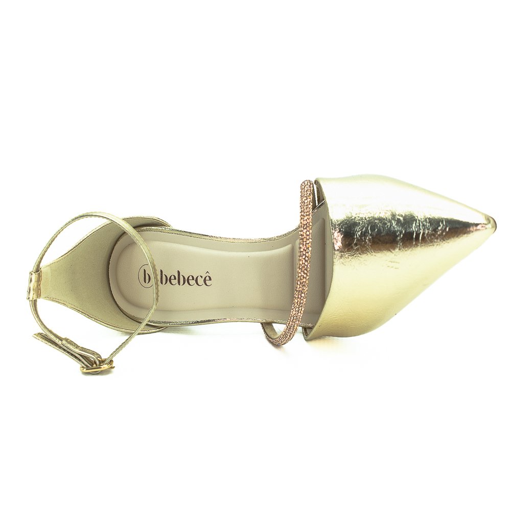 Scarpin Feminino Bebecê T9419-231 - Dourado Dourado 5