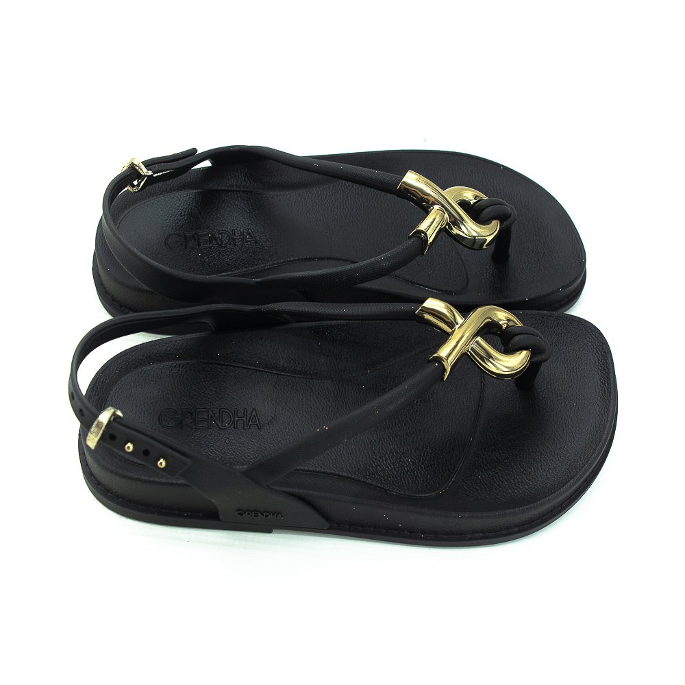 Sandália Feminina Grendha Musaad - Preto Preto 3