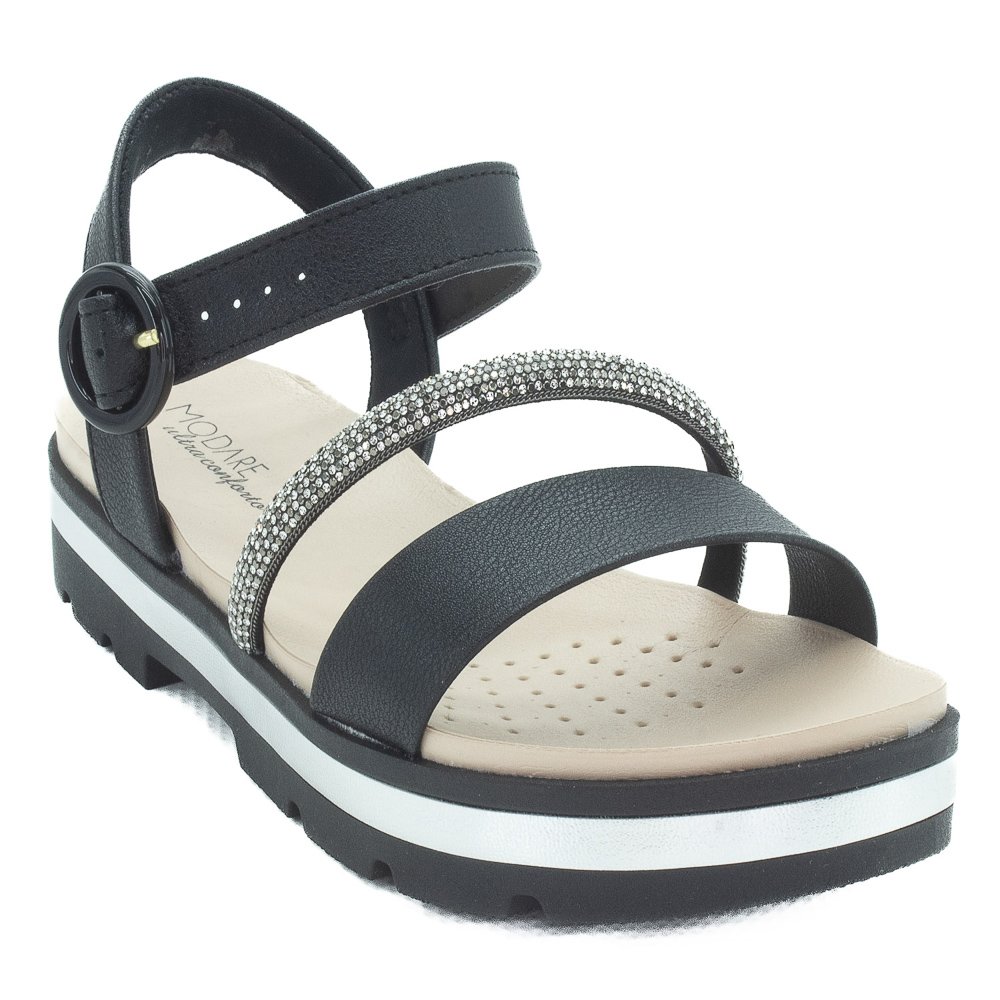 Sandália Feminina Modare 7132.144 - Preto Preto 2