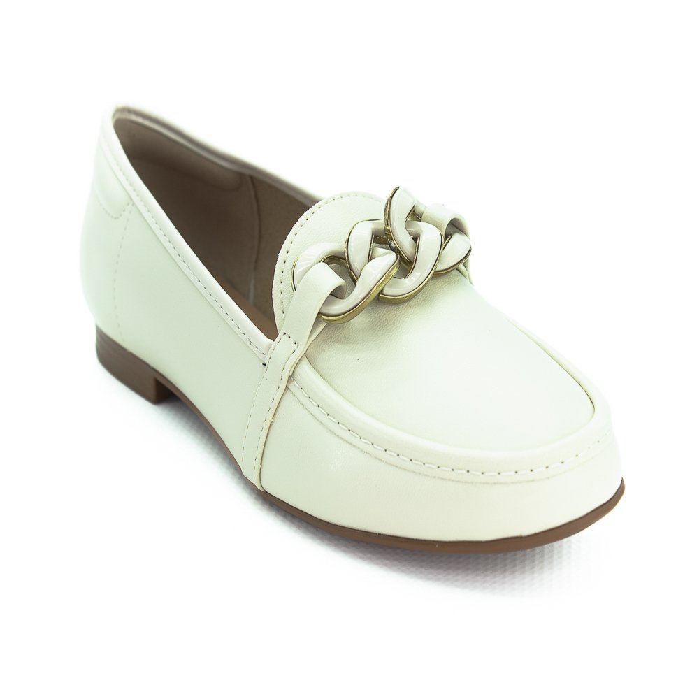 Mocassim Feminino Beira Rio 4324.102 - Off White Branco 2