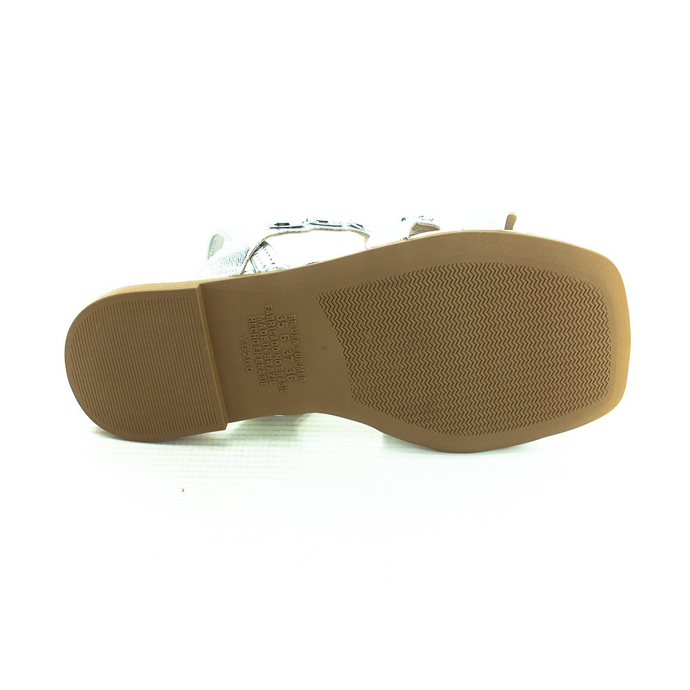 Sandália Feminina Dakota Y7601 - Prata Prata 4