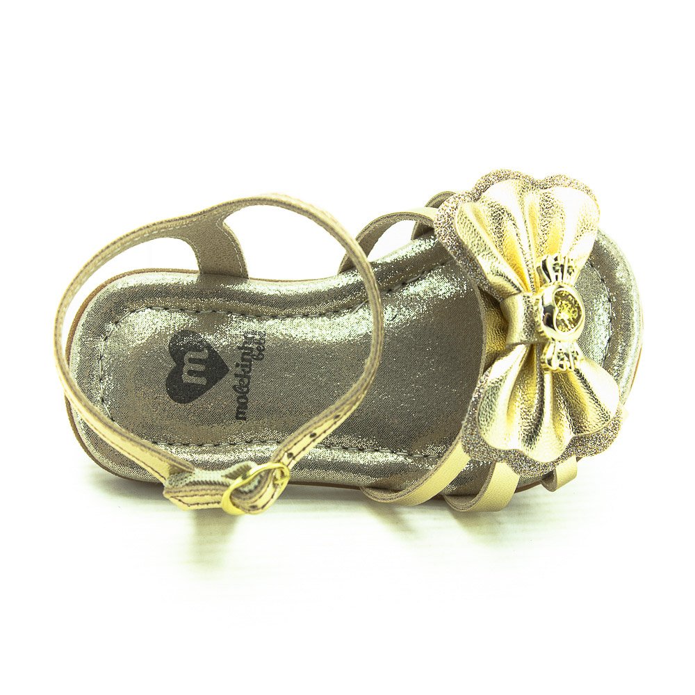 Sandália Infantil Menina Molekinha 2114.282 - Dourada Dourado 5