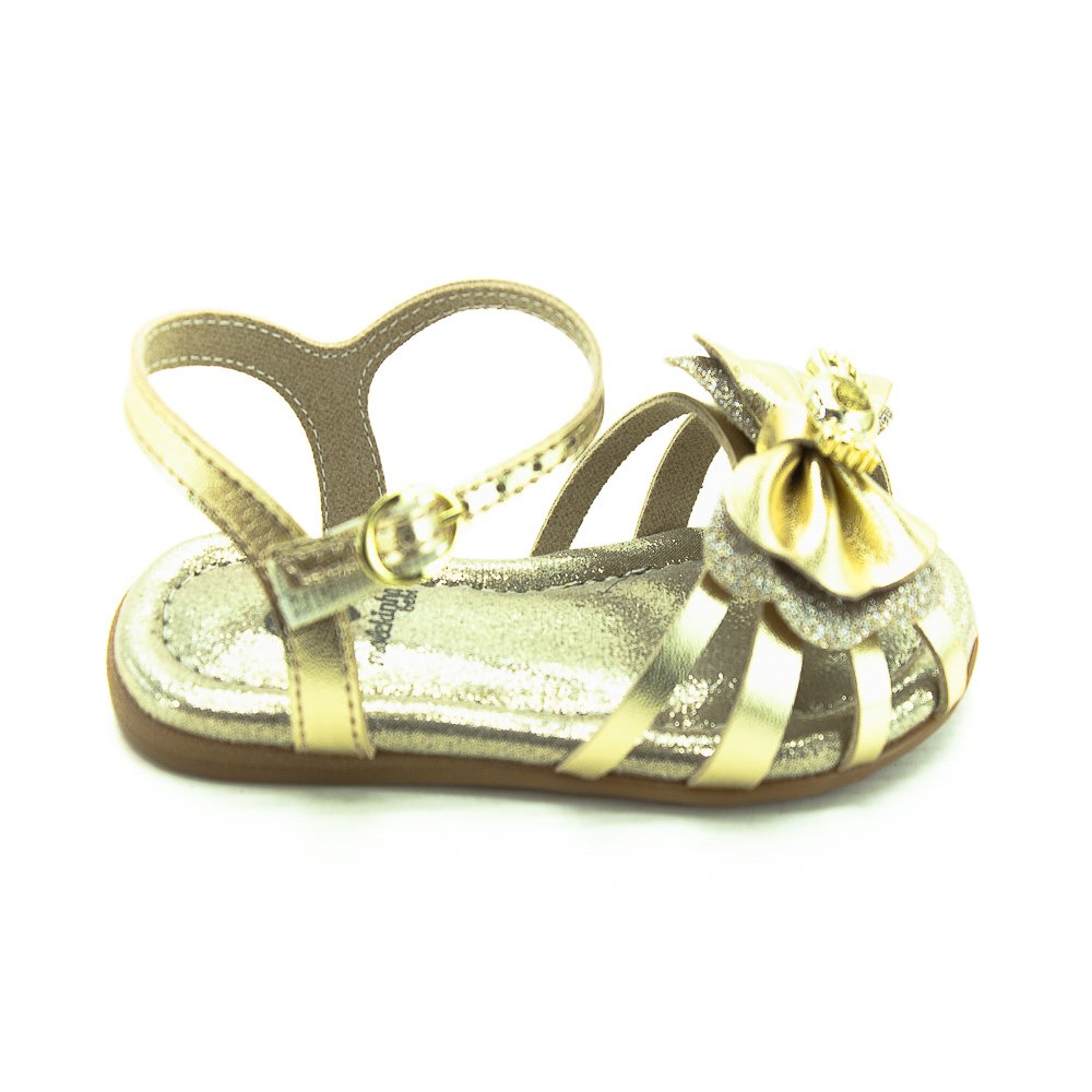 Sandália Infantil Menina Molekinha 2114.282 - Dourada Dourado 1