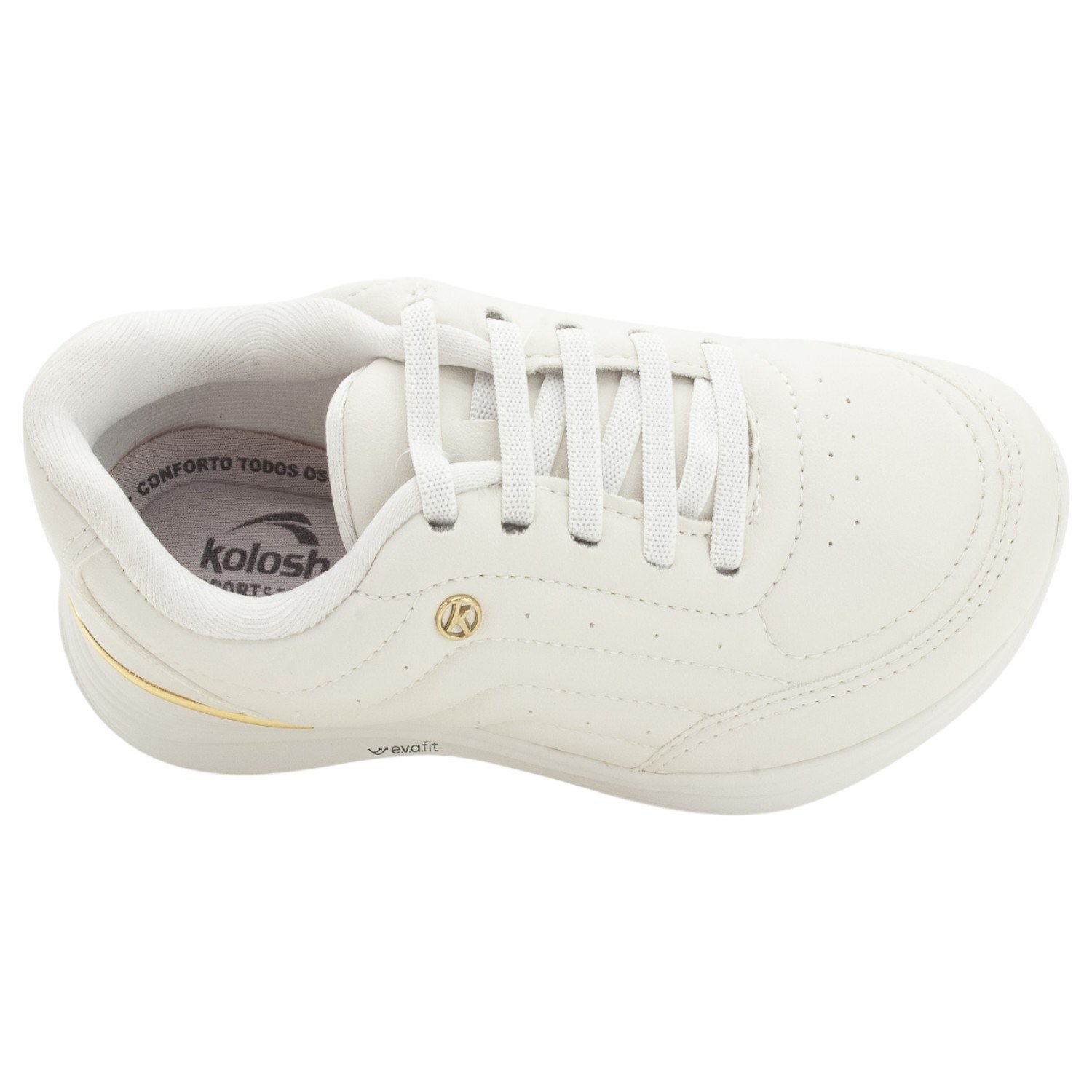 Tênis Feminino Kolosh K8428B - Branco Branco 5