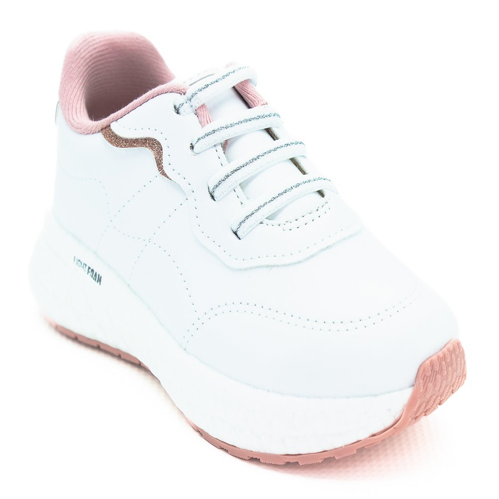 Tênis Infantil Menina Molekinha 2580.102 - Branco Branco 2