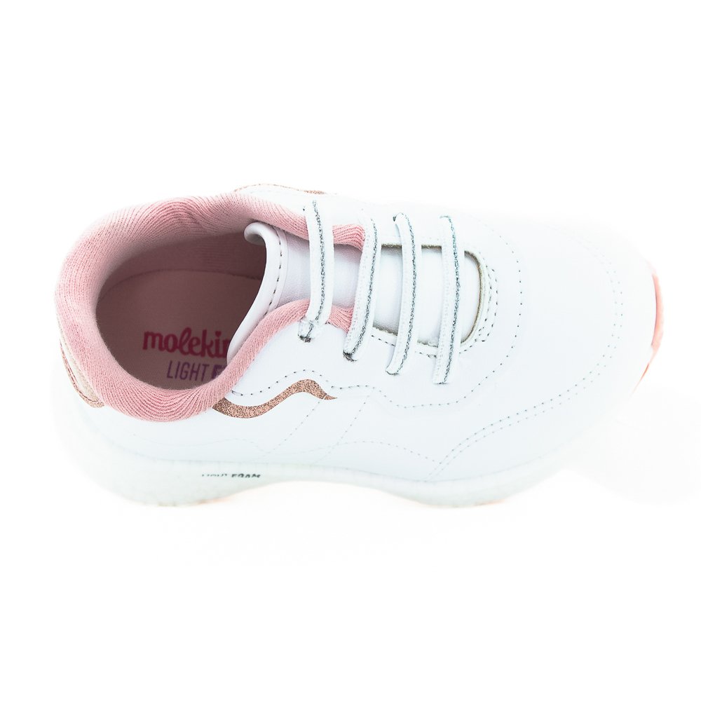Tênis Infantil Menina Molekinha 2580.102 - Branco Branco 5