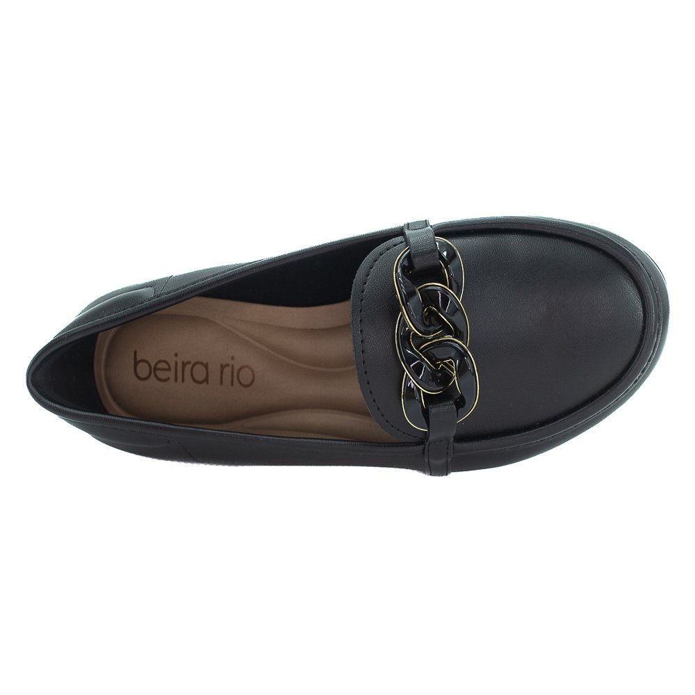 Mocassim Feminino Beira Rio 4324.102 - Preto Preto 5