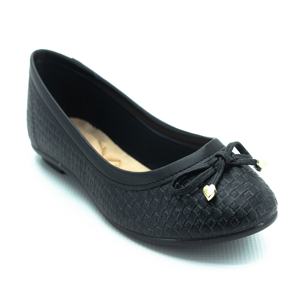 Sapatilha Feminina Moleca 5027.1423 - Preto Preto 2