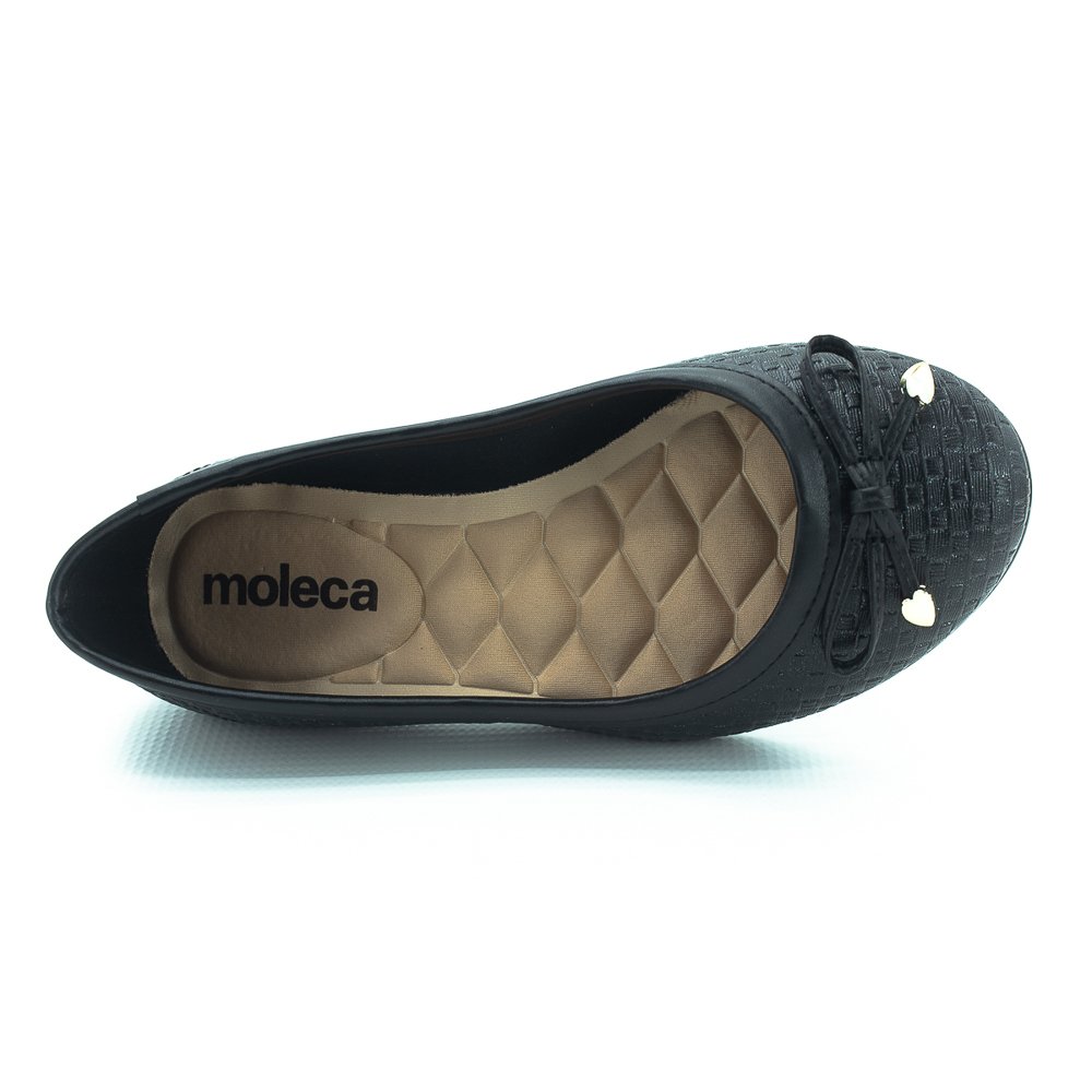Sapatilha Feminina Moleca 5027.1423 - Preto Preto 5