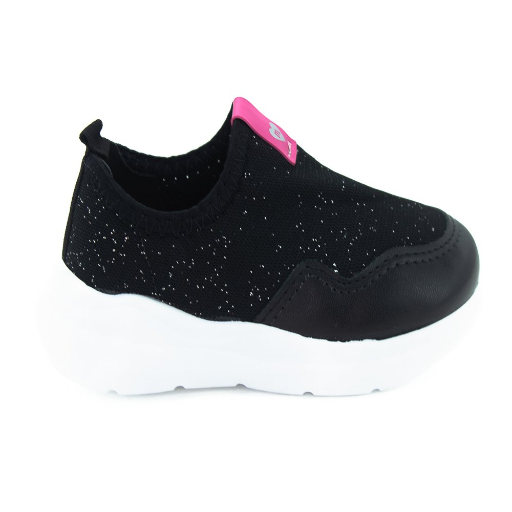 Tênis Infantil Menina Molekinha 2738.100 - Preto