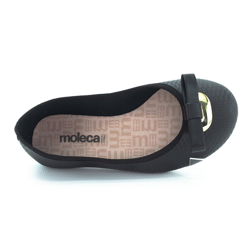 Sapatilha Feminina Moleca 5726.142 - Preto Preto 5