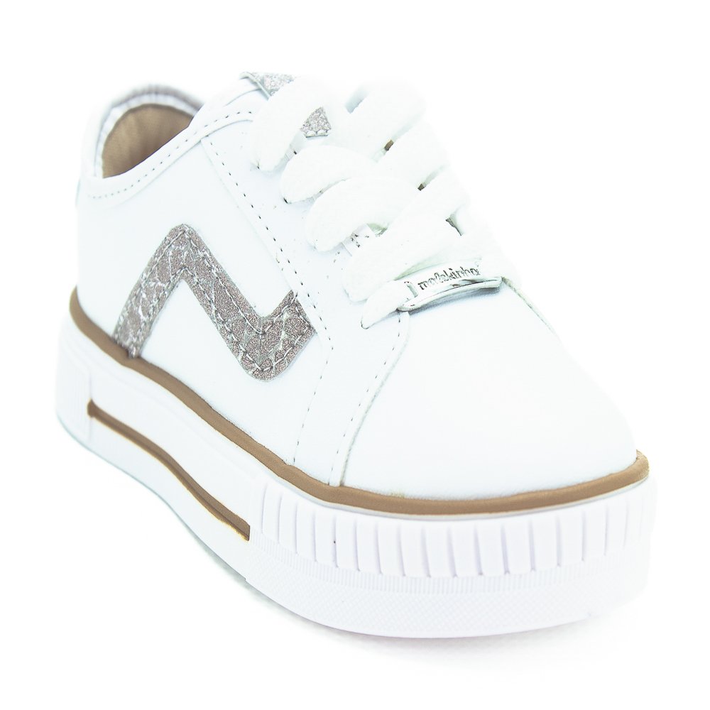 Tênis Infantil Menina Molekinha 2565.109 - Branco Branco 2