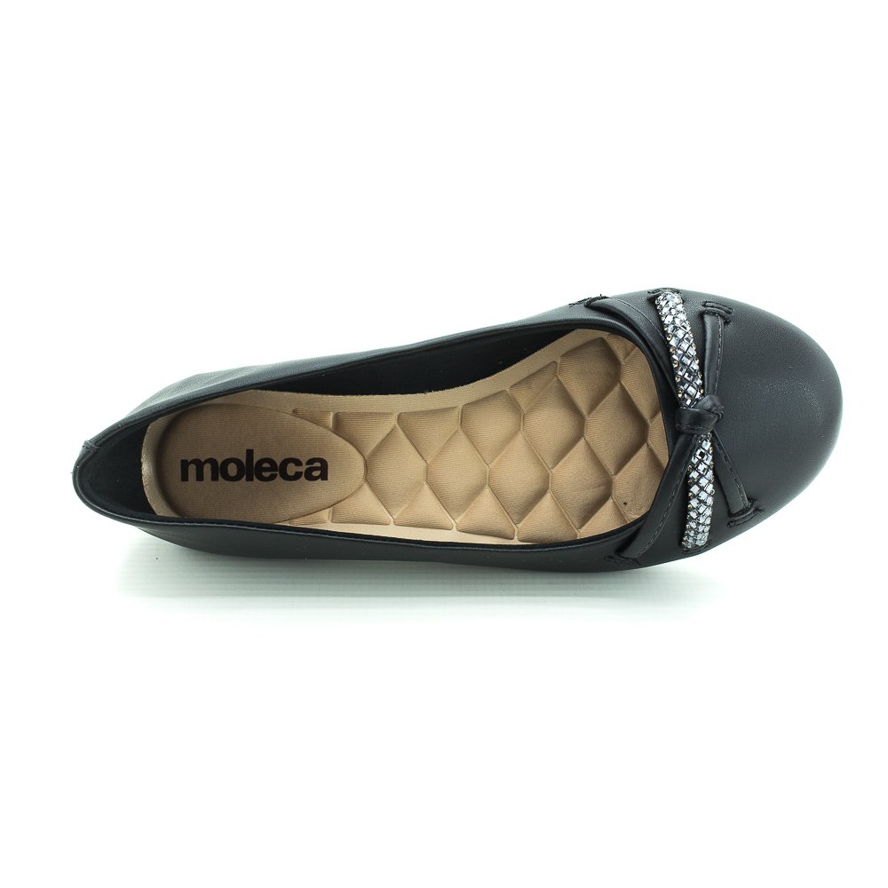 Sapatilha Feminina Moleca 5094.1654 - Preto Preto 5