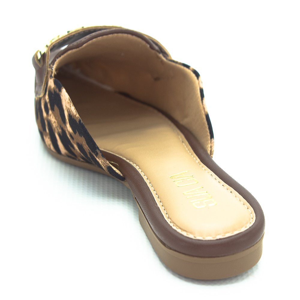 Mule Feminino Sua Cia 8189.16018t - Marrom Animal Print 3