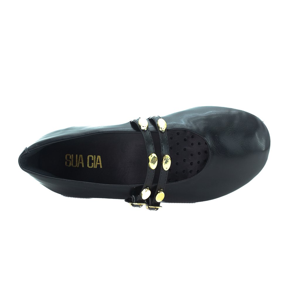 Sapatilha Feminina Sua Cia 8378.16090 - Preto Preto 5
