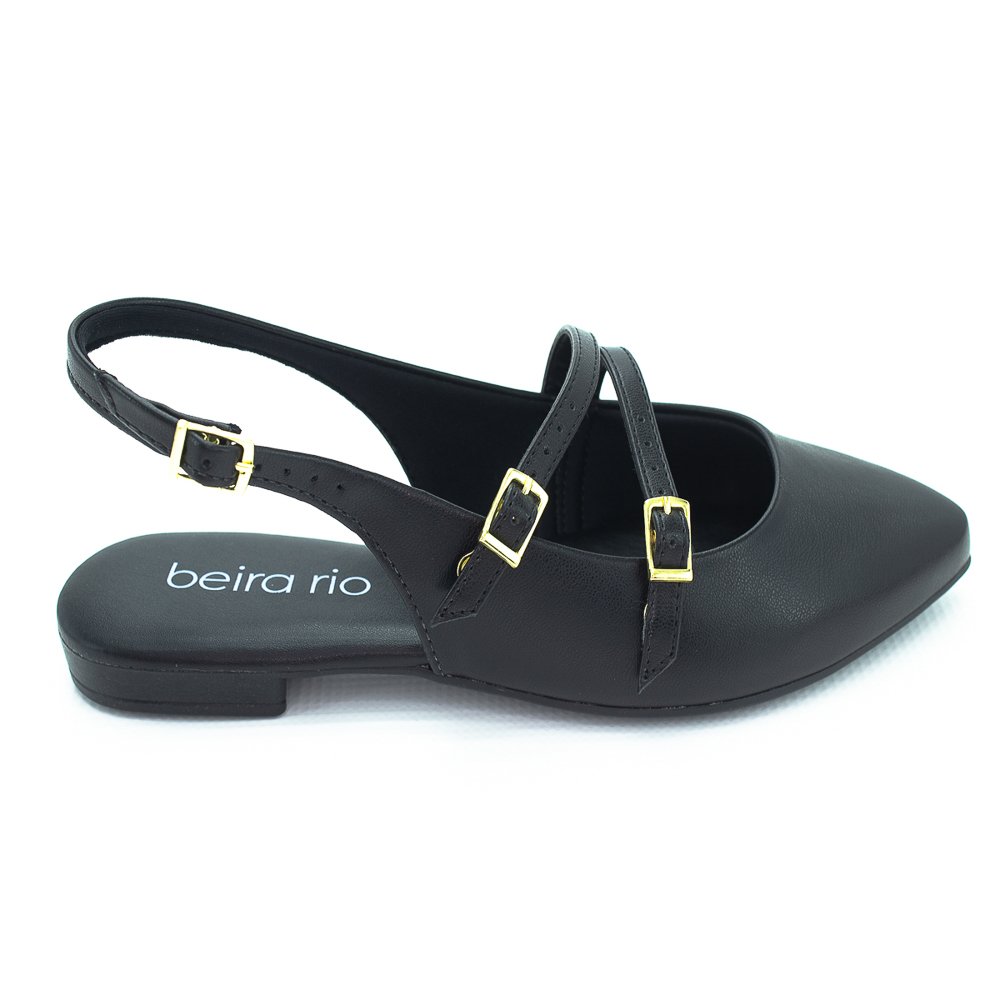 Sapatilha Feminina Beira Rio Slingback 4134.1012 - Preto