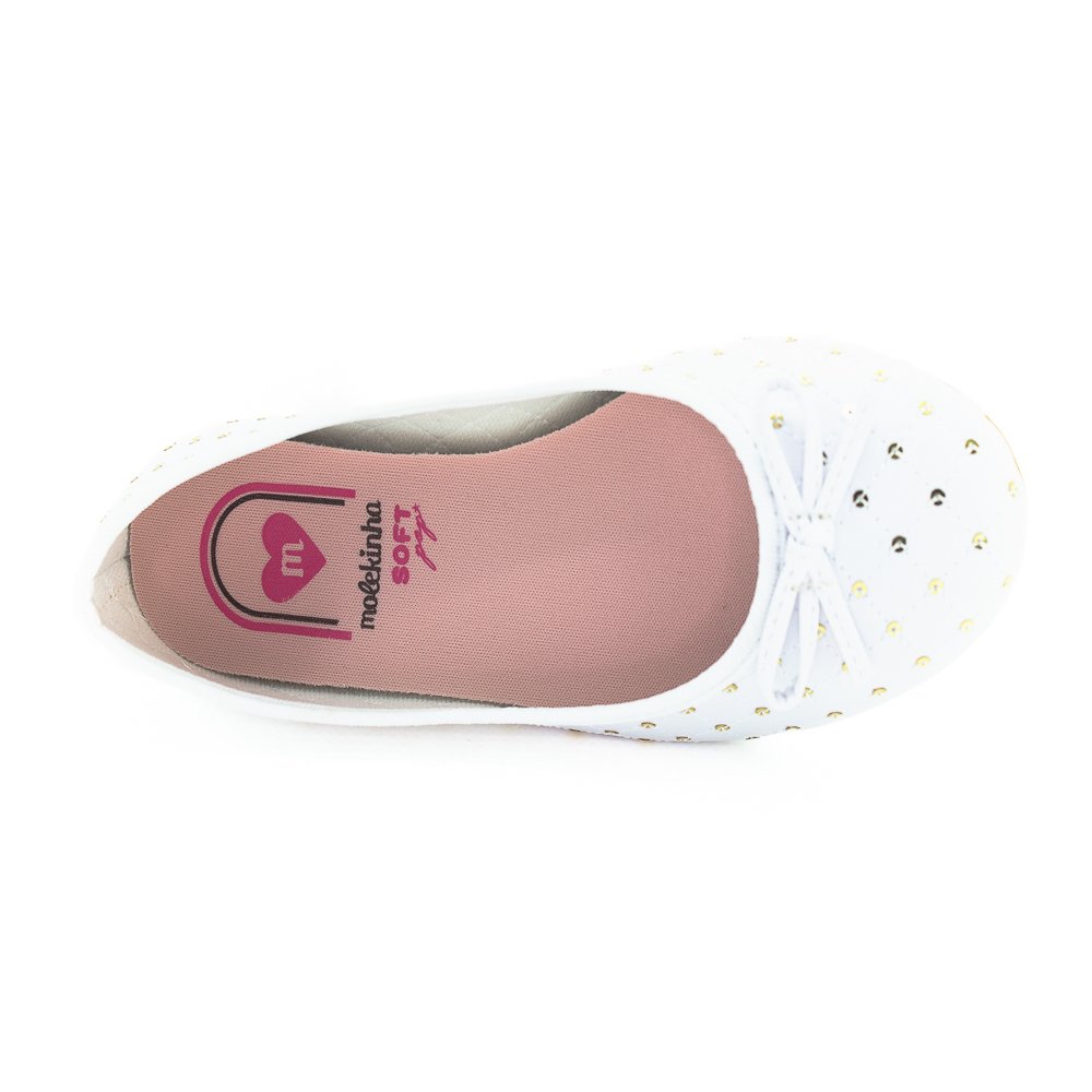 Sapatilha Infantil Menina Molekinha 2502.1005 - Branco Branco 5
