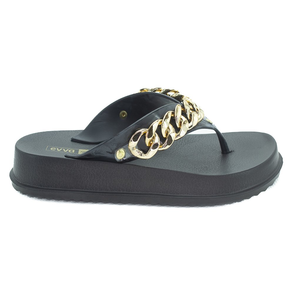 Chinelo Feminino Evva Dry Cor - Preto