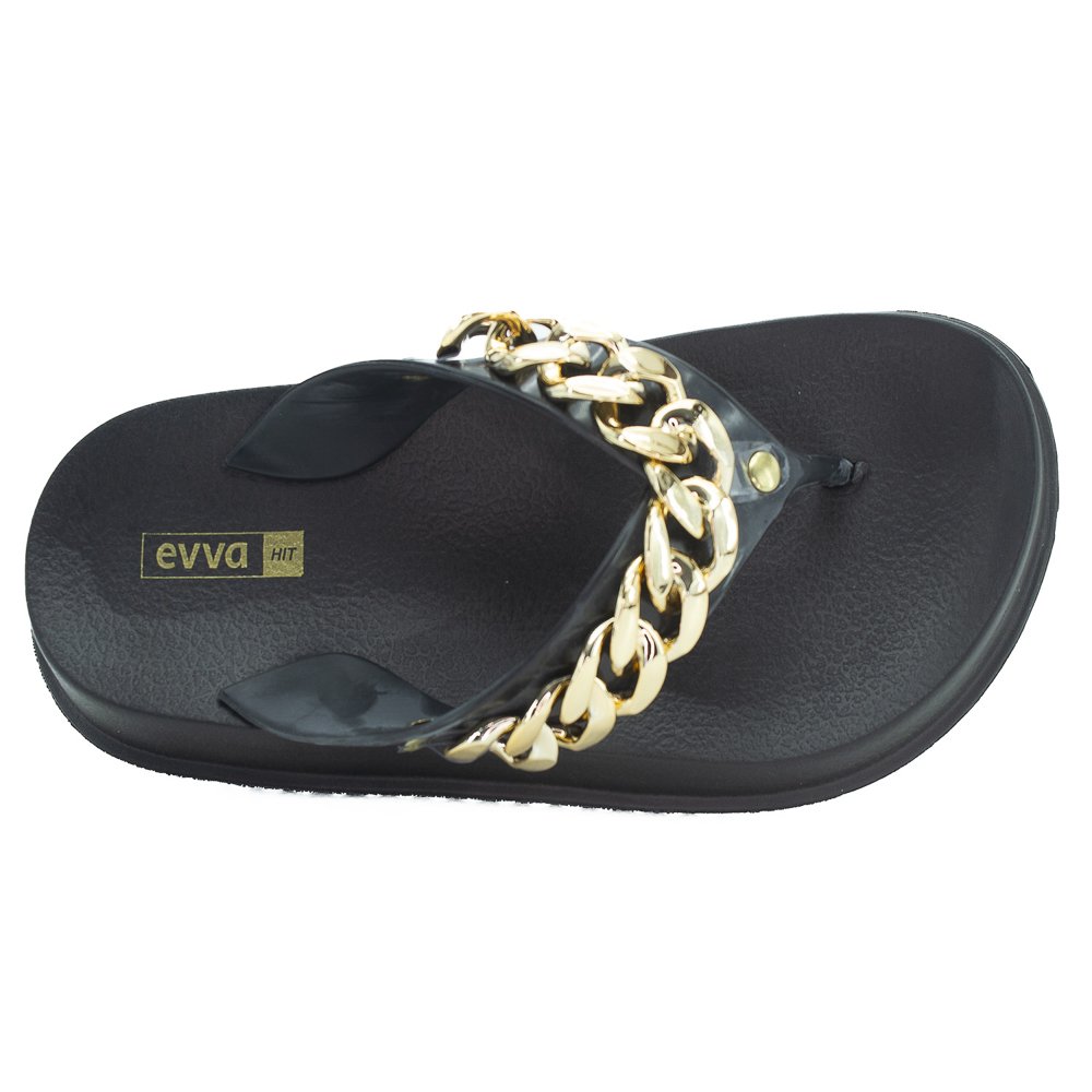 Chinelo Feminino Evva Dry Cor - Preto Preto 5