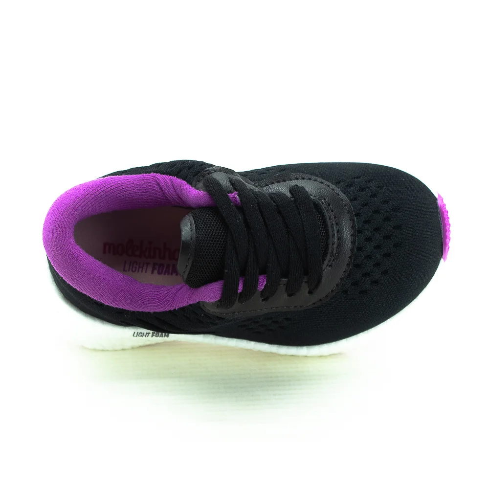 Tênis Infantil Menina Molekinha 2580.101 - Preto Preto 5