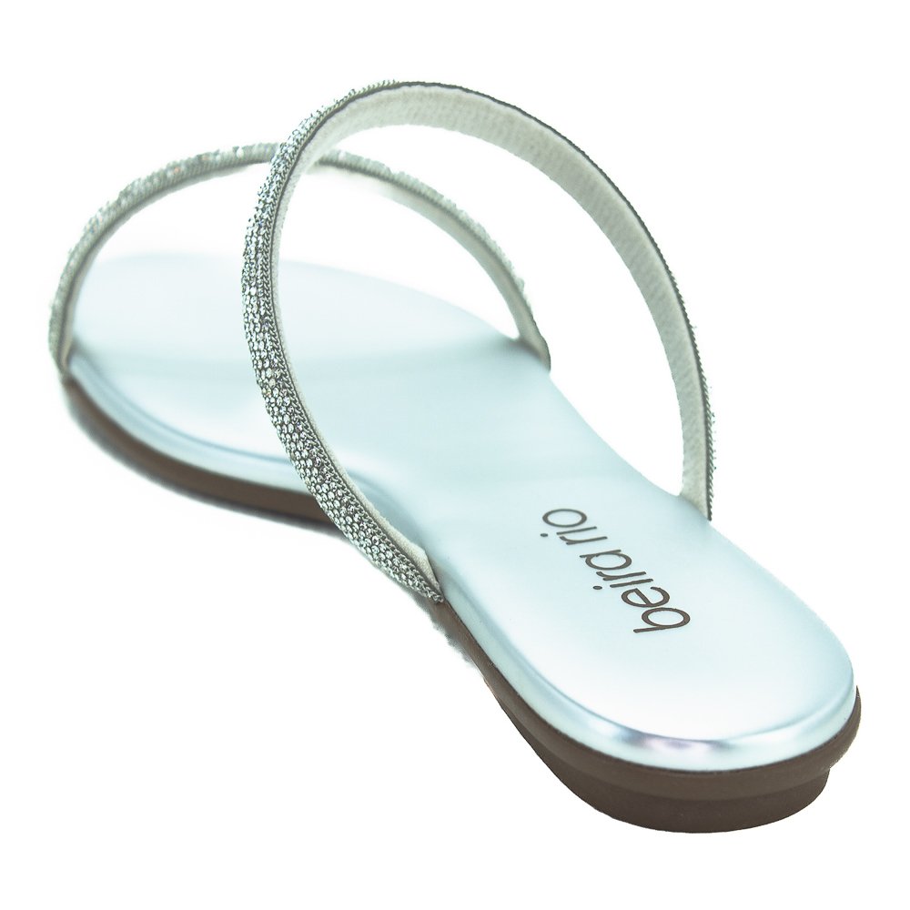 Rasteira Feminina Beira Rio 8384.771 - Prata Prata 3